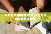 双方同意离婚到那里离(双方同意离婚到那里离婚)