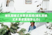 哺乳期被丈夫要求离婚(哺乳期被丈夫要求离婚怎么办)