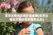女方父母与女婿吵架离婚(女方父母与女婿吵架离婚怎么办)