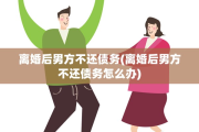 离婚后男方不还债务(离婚后男方不还债务怎么办)