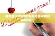 离婚能申请赔偿吗(离婚能申请赔偿吗现在)
