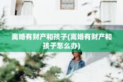 离婚有财产和孩子(离婚有财产和孩子怎么办)