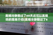 离婚冷静期过了60天还可以离婚吗的简单介绍(离婚冷静期过了60天怎么办)