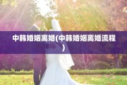 中韩婚姻离婚(中韩婚姻离婚流程)