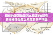 现在的婚姻法是怎么规定的(现在的婚姻法是怎么规定的房产问题)