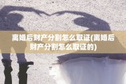 离婚后财产分割怎么取证(离婚后财产分割怎么取证的)