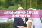 合肥专业的离婚律师(合肥专业的离婚律师有哪些)