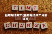 新婚姻法财产(新婚姻法财产分割规定)