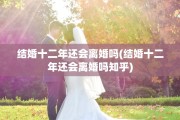 结婚十二年还会离婚吗(结婚十二年还会离婚吗知乎)