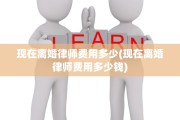 现在离婚律师费用多少(现在离婚律师费用多少钱)