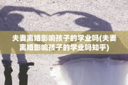 夫妻离婚影响孩子的学业吗(夫妻离婚影响孩子的学业吗知乎)