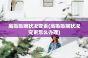 离婚婚姻状况变更(离婚婚姻状况变更怎么办理)