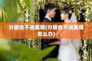 分居也不说离婚(分居也不说离婚怎么办)