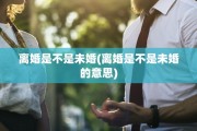 离婚是不是未婚(离婚是不是未婚的意思)