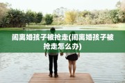 闹离婚孩子被抢走(闹离婚孩子被抢走怎么办)