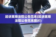 起诉离婚法院公告范本(起诉离婚法院公告范本图片)