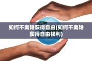 如何不离婚获得自由(如何不离婚获得自由权利)