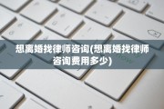 想离婚找律师咨询(想离婚找律师咨询费用多少)
