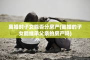 离婚时子女能否分房产(离婚的子女能继承父亲的房产吗)