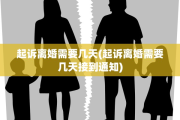 起诉离婚需要几天(起诉离婚需要几天接到通知)