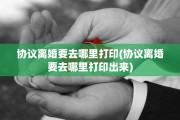 协议离婚要去哪里打印(协议离婚要去哪里打印出来)