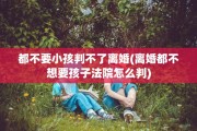 都不要小孩判不了离婚(离婚都不想要孩子法院怎么判)