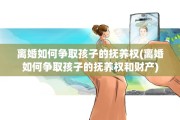 离婚如何争取孩子的抚养权(离婚如何争取孩子的抚养权和财产)