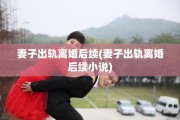 妻子出轨离婚后续(妻子出轨离婚后续小说)