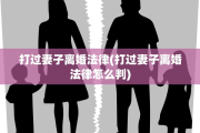 打过妻子离婚法律(打过妻子离婚法律怎么判)