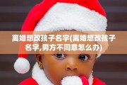 离婚想改孩子名字(离婚想改孩子名字,男方不同意怎么办)