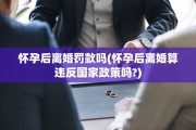 怀孕后离婚罚款吗(怀孕后离婚算违反国家政策吗?)
