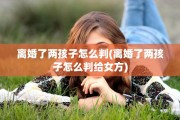 离婚了两孩子怎么判(离婚了两孩子怎么判给女方)