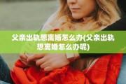 父亲出轨想离婚怎么办(父亲出轨想离婚怎么办呢)