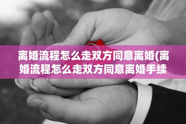 离婚流程怎么走双方同意离婚(离婚流程怎么走双方同意离婚手续)
