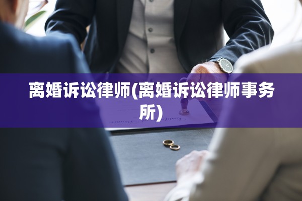 离婚诉讼律师(离婚诉讼律师事务所)