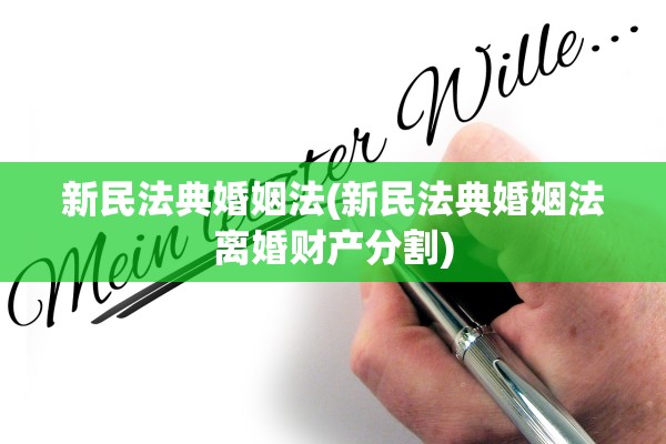 新民法典婚姻法(新民法典婚姻法离婚财产分割)