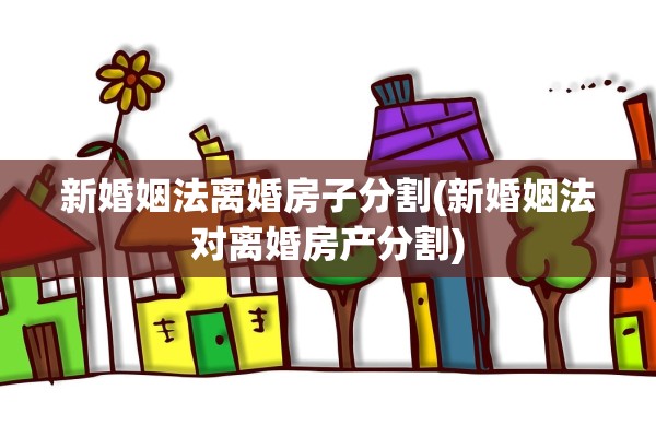 新婚姻法离婚房子分割(新婚姻法对离婚房产分割)