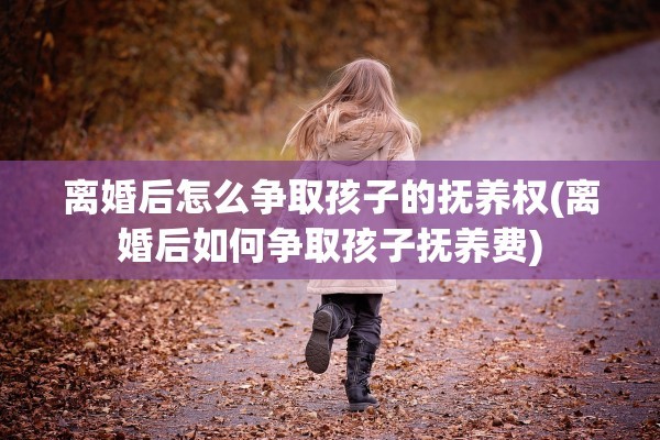 离婚后怎么争取孩子的抚养权(离婚后如何争取孩子抚养费)