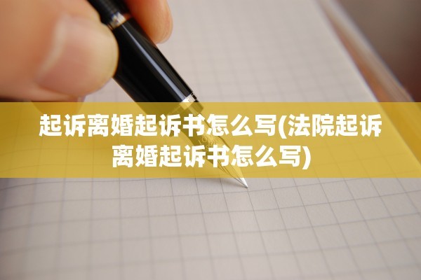起诉离婚起诉书怎么写(法院起诉离婚起诉书怎么写)
