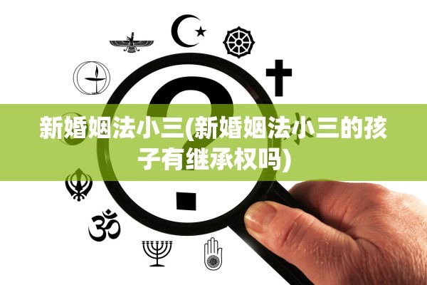 新婚姻法小三(新婚姻法小三的孩子有继承权吗)