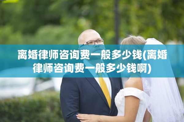 离婚律师咨询费一般多少钱(离婚律师咨询费一般多少钱啊)