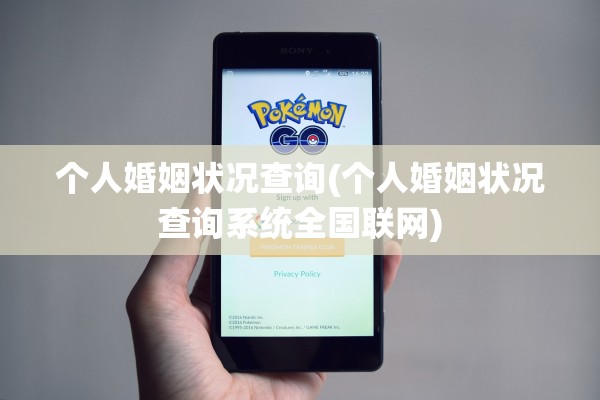 个人婚姻状况查询(个人婚姻状况查询系统全国联网)