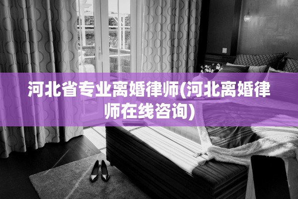 河北省专业离婚律师(河北离婚律师在线咨询)
