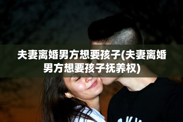 夫妻离婚男方想要孩子(夫妻离婚男方想要孩子抚养权)