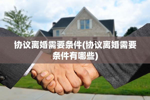 协议离婚需要条件(协议离婚需要条件有哪些)