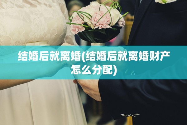 结婚后就离婚(结婚后就离婚财产怎么分配)