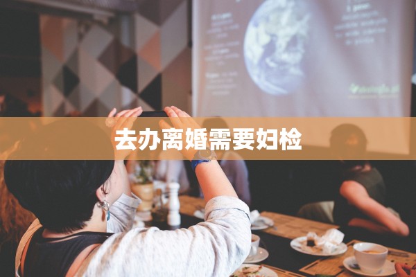 去办离婚需要妇检