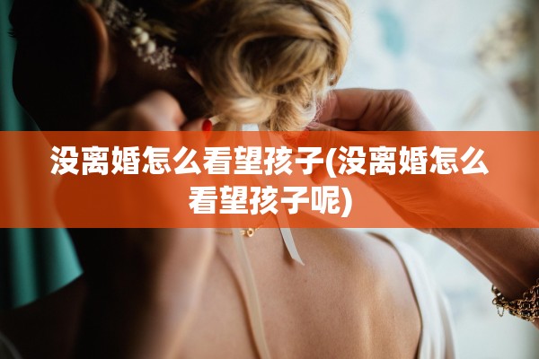 没离婚怎么看望孩子(没离婚怎么看望孩子呢)