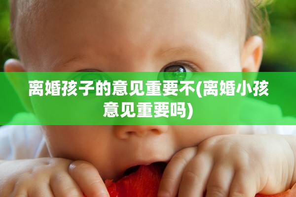 离婚孩子的意见重要不(离婚小孩意见重要吗)