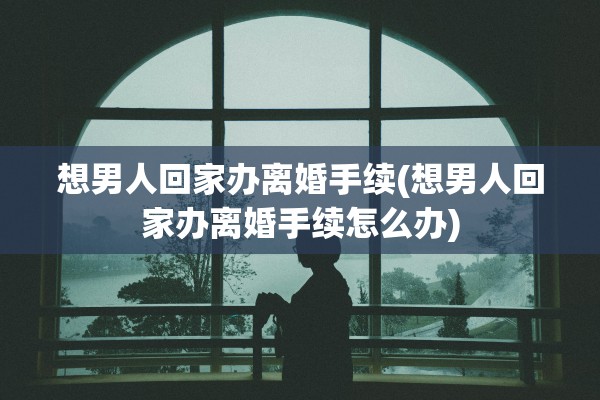 想男人回家办离婚手续(想男人回家办离婚手续怎么办)